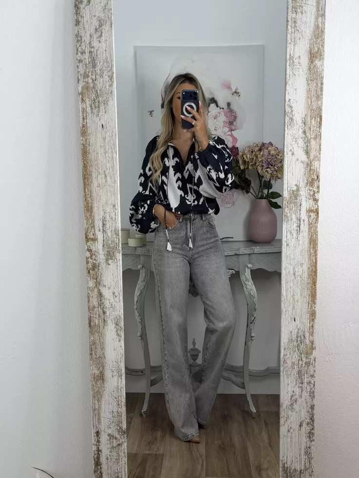 Camisa Godó negra y blanca