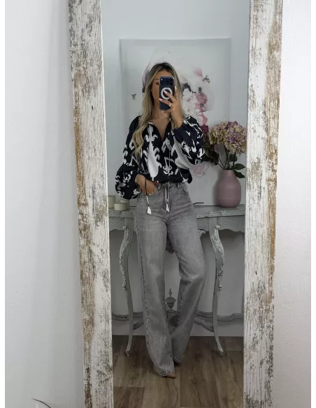 Camisa Godó negra y blanca