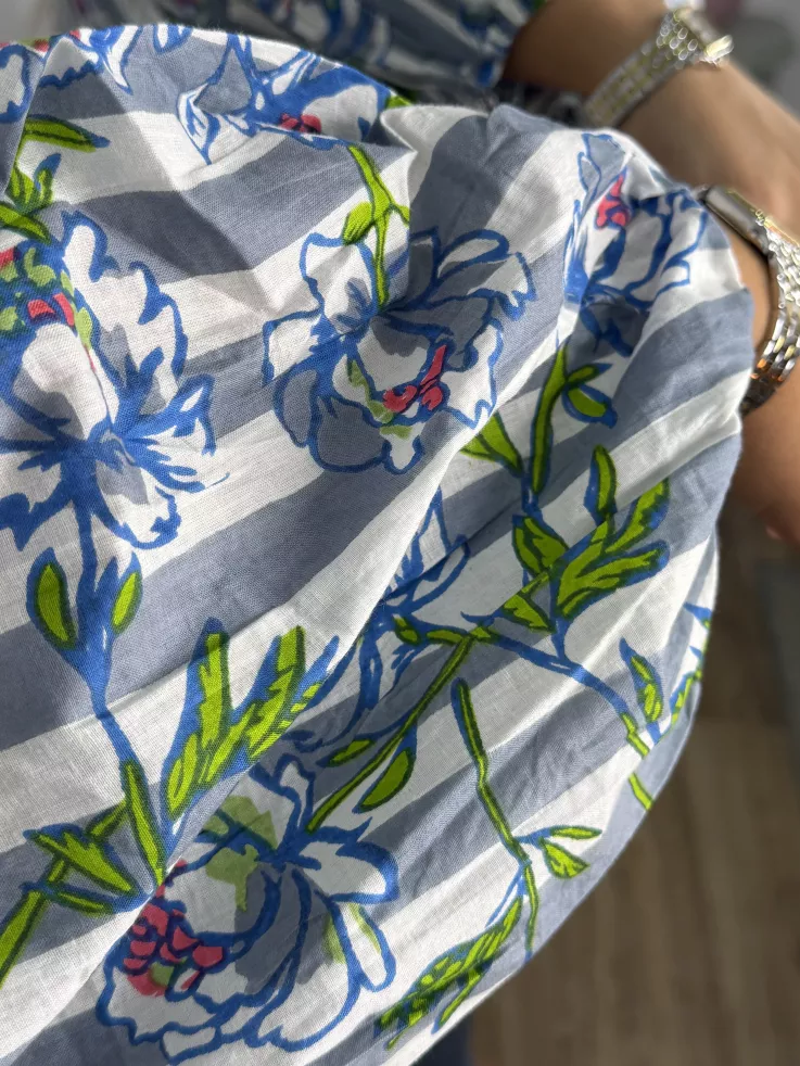 Camisa Godó gris y verde
