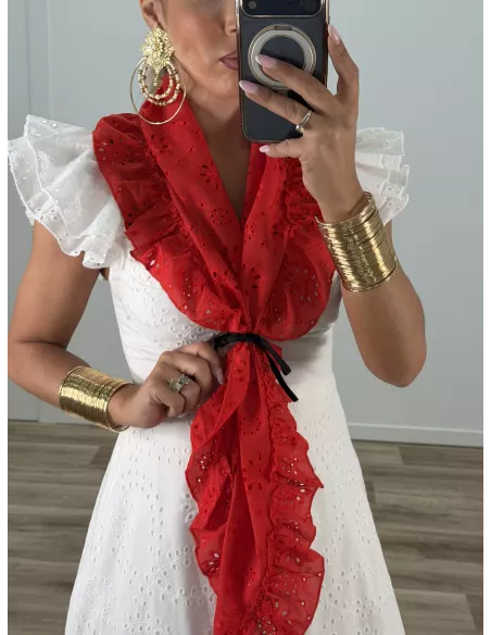 Piquillo perforado rojo