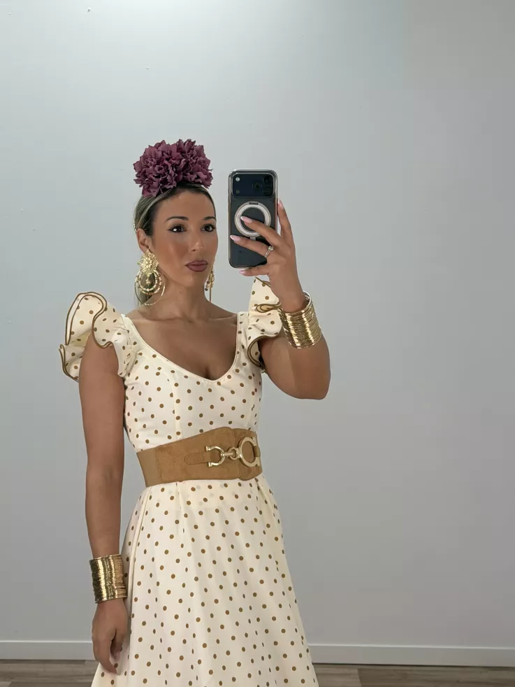 Cinturón ancho caramelo antelina