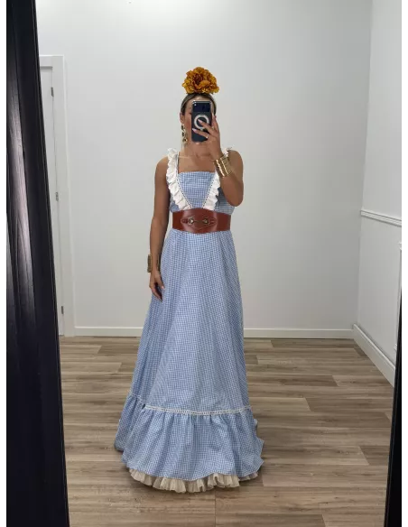 Cinturón piel ancho caramelo