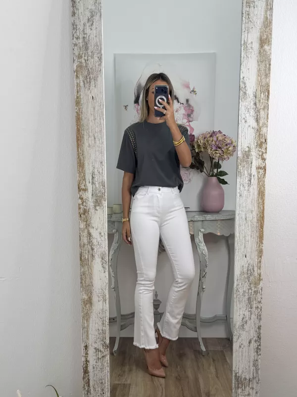 Jeans Paloma Capri blanco