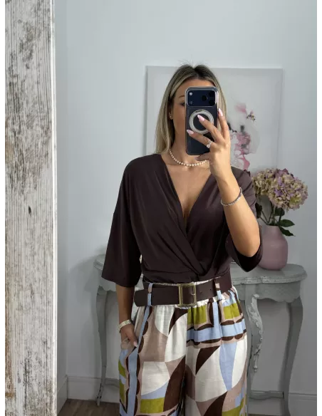 Blusa Florencie choco