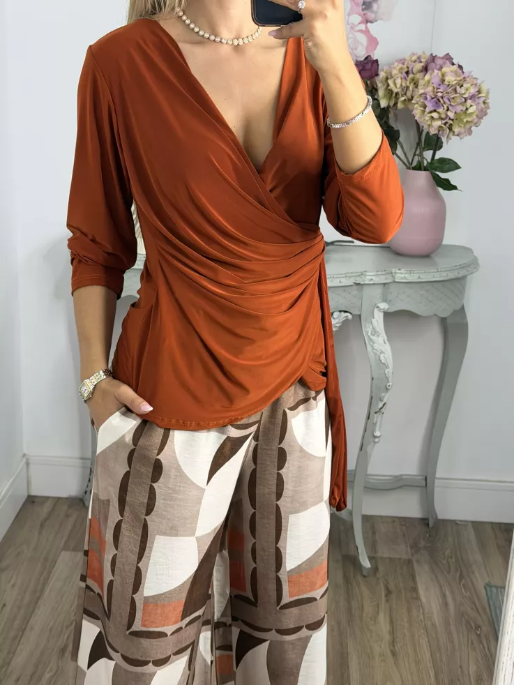 Blusa Veneciana teja