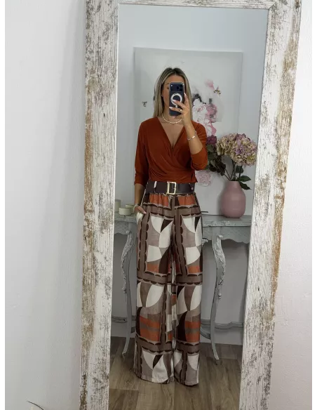 Blusa Veneciana teja
