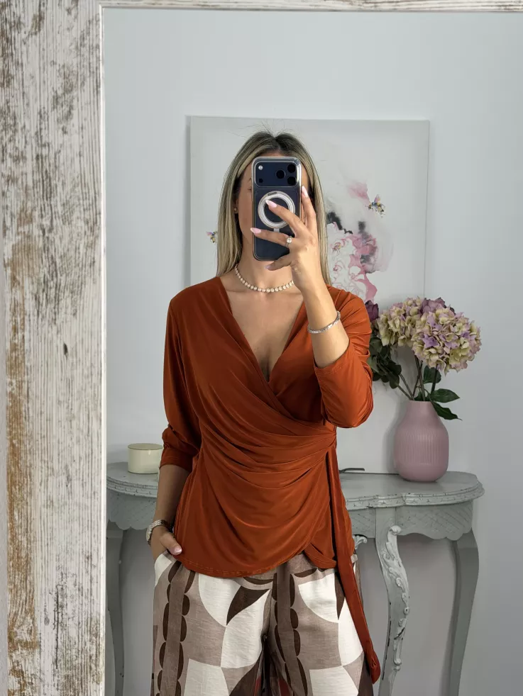 Blusa Veneciana teja