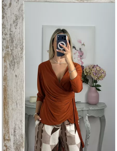 Blusa Veneciana teja