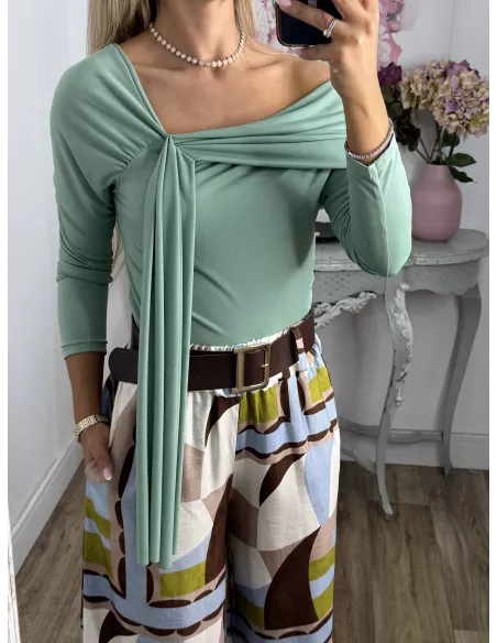 Top Araceli verde