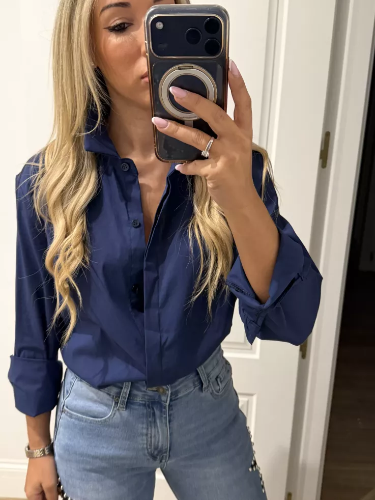 Camisa Selena azul marino