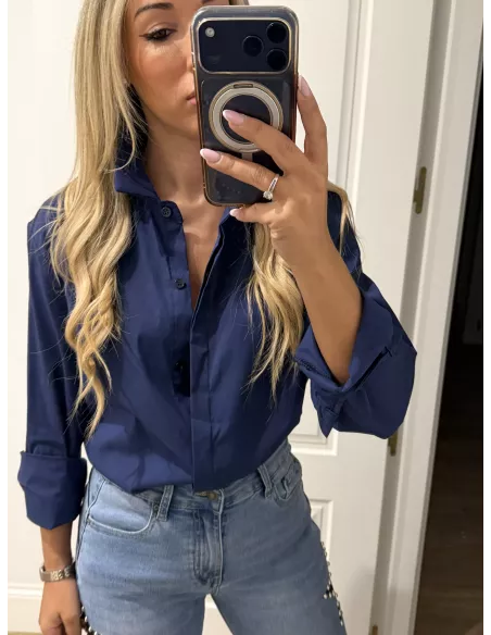 Camisa Selena azul marino