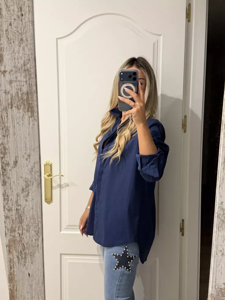 Camisa Selena azul marino