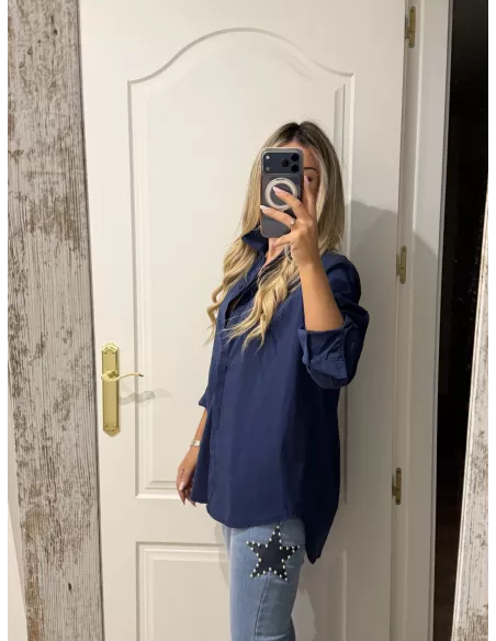 Camisa Selena azul marino