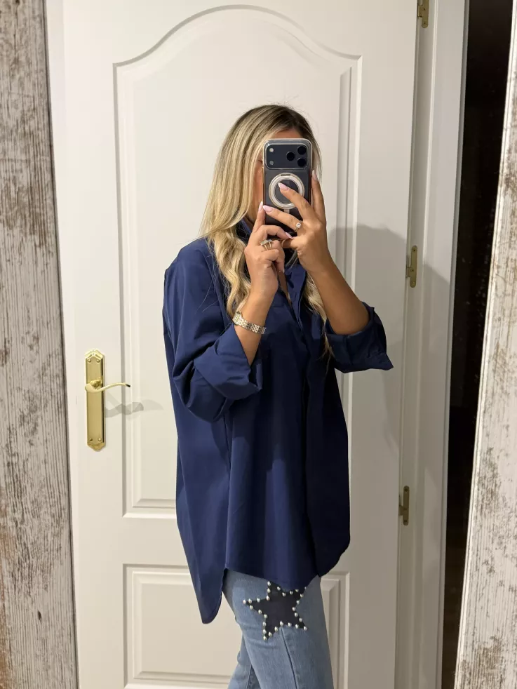 Camisa Selena azul marino