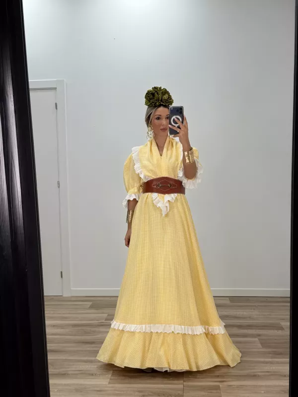 Bata Macarena Vichy amarillo