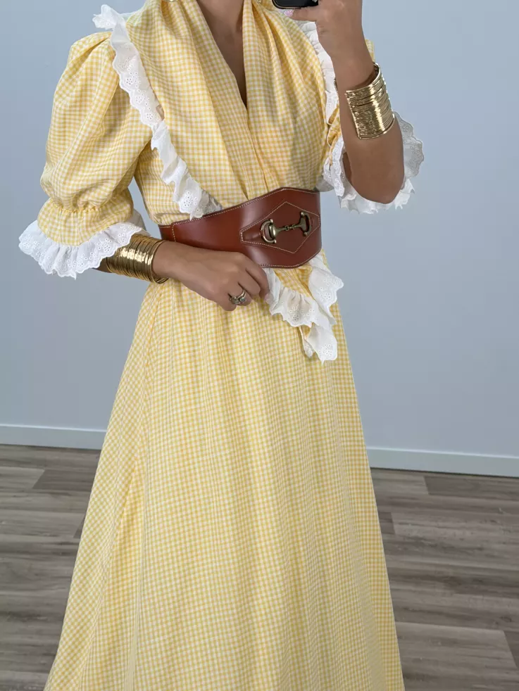 Bata Macarena Vichy amarillo