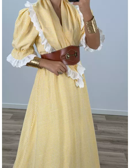 Bata Macarena Vichy amarillo
