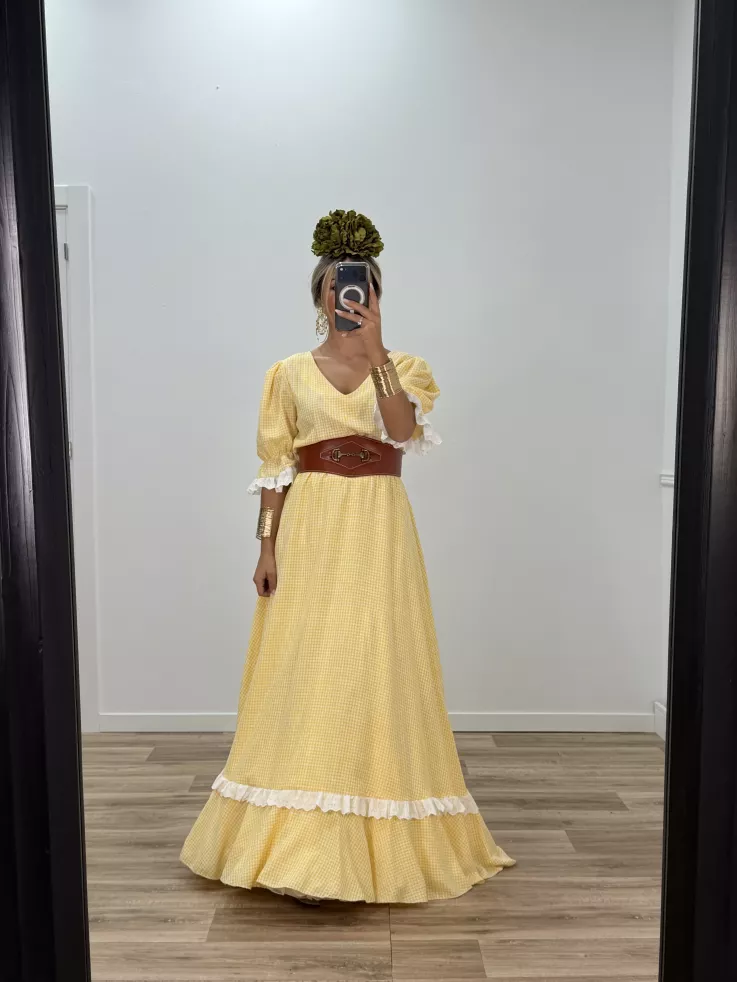 Bata Macarena Vichy amarillo