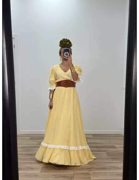 Bata Macarena Vichy amarillo