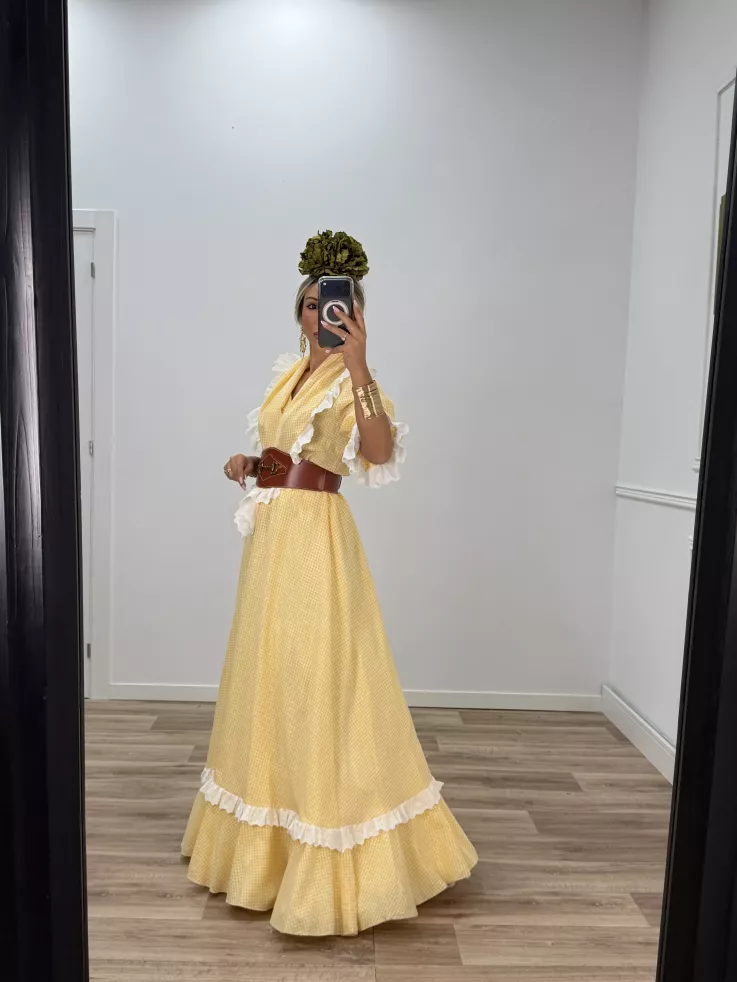 Bata Macarena Vichy amarillo