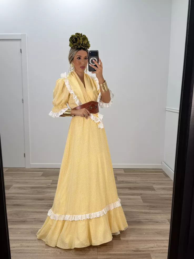 Bata Macarena Vichy amarillo