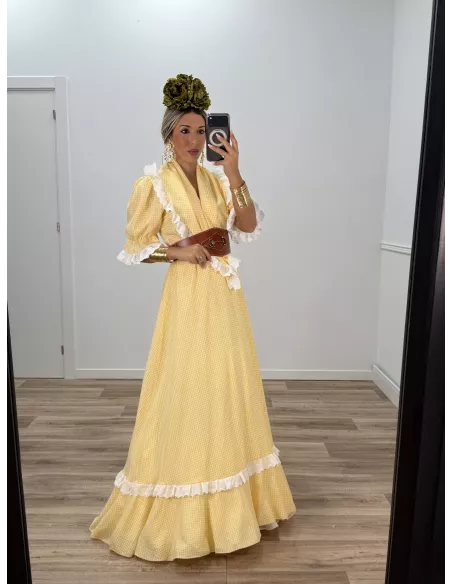Bata Macarena Vichy amarillo