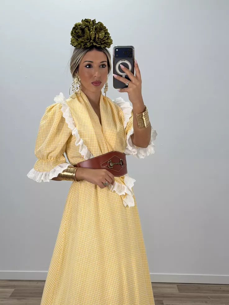 Bata Macarena Vichy amarillo