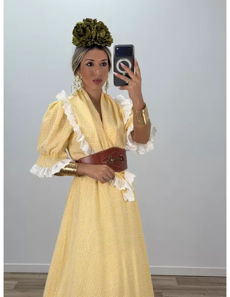 Bata Macarena Vichy amarillo