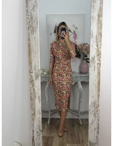 Vestido Macarena flores grande