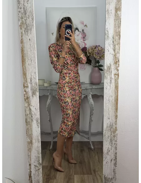 Vestido Macarena flores grande