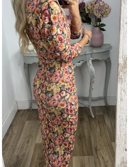 Vestido Macarena flores grande