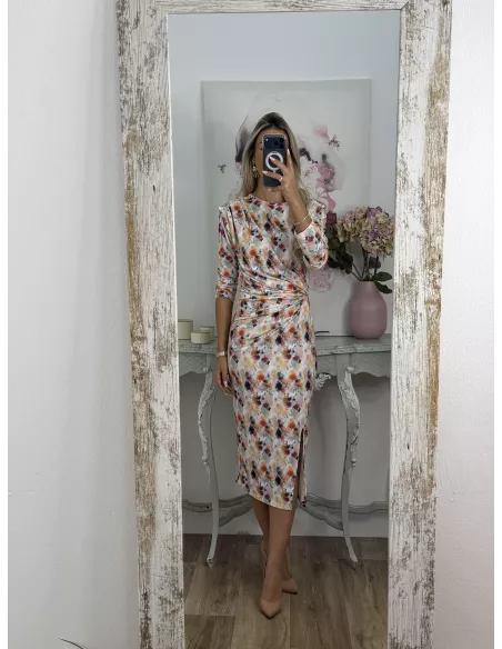 Vestido Macarena difuminado colores
