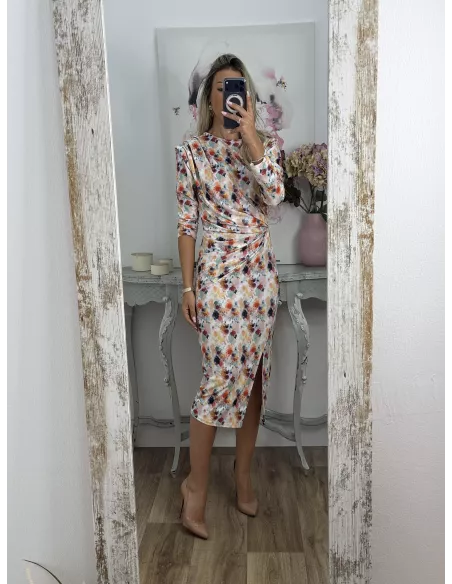 Vestido Macarena difuminado colores