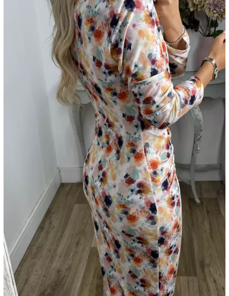 Vestido Macarena difuminado colores