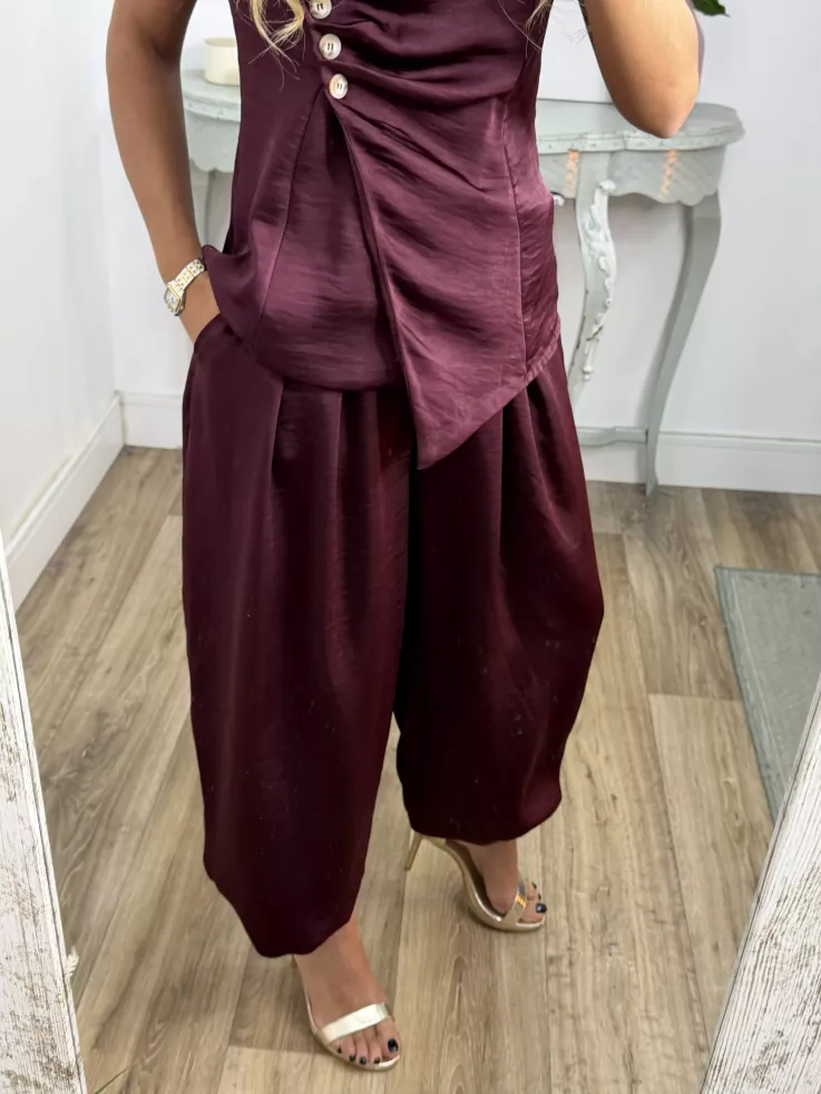 Conjunto Miri berenjena