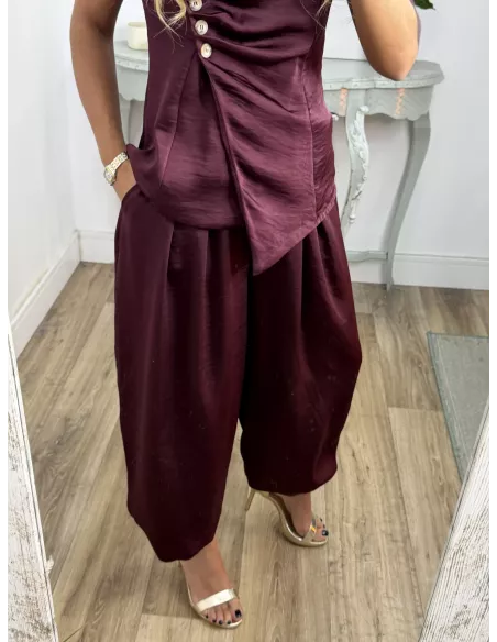 Conjunto Miri berenjena
