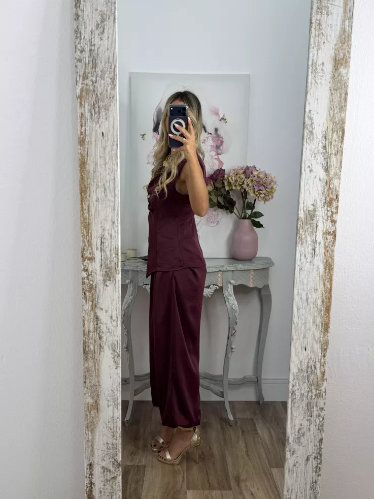 Conjunto Miri berenjena