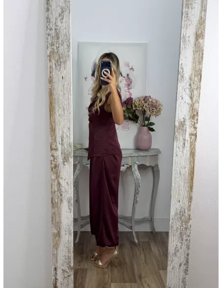 Conjunto Miri berenjena