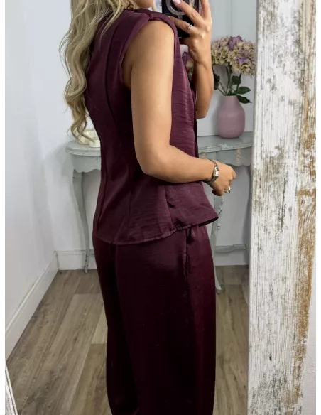 Conjunto Miri berenjena