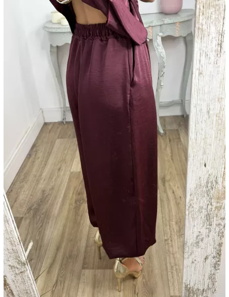 Conjunto Miri berenjena