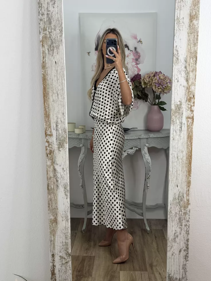 Conjunto Mena lunares negro