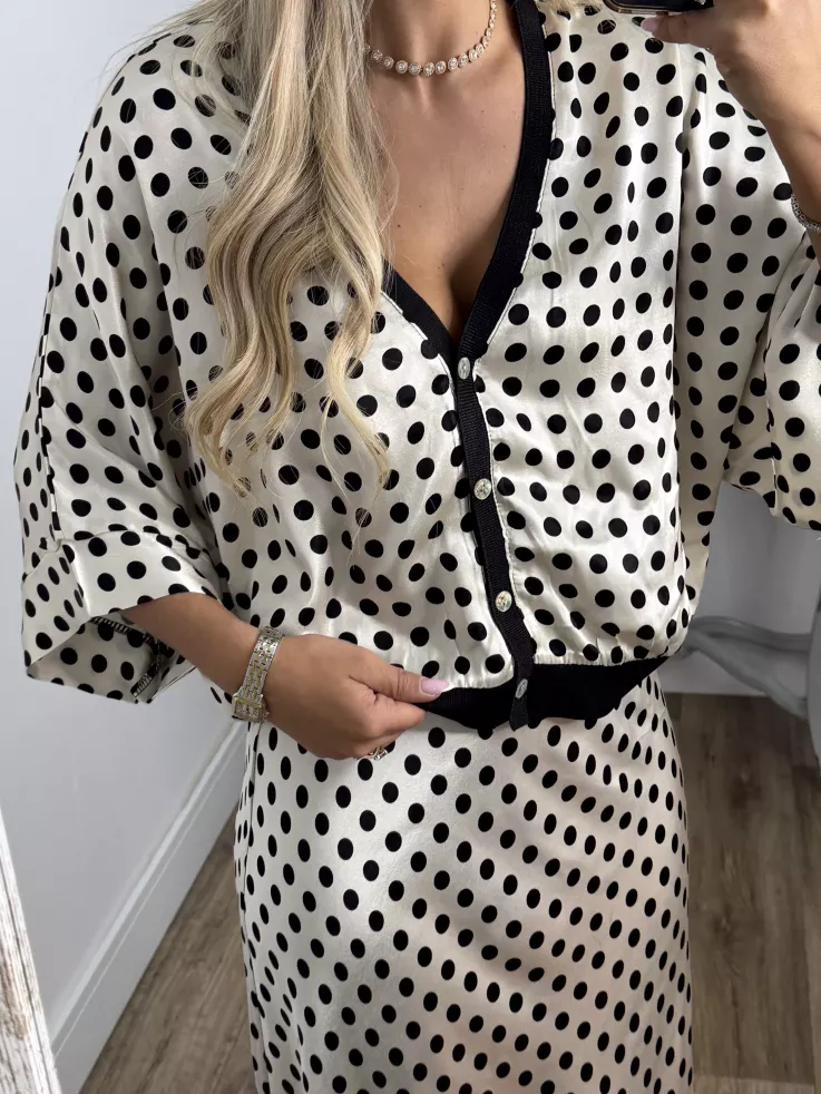 Conjunto Mena lunares negro