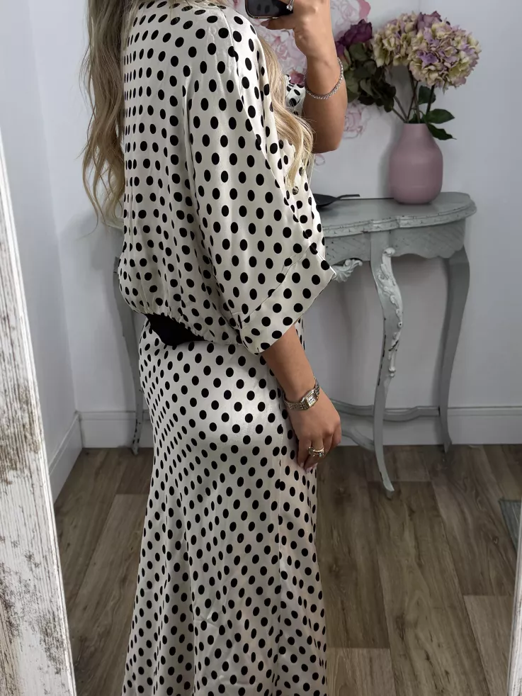 Conjunto Mena lunares negro