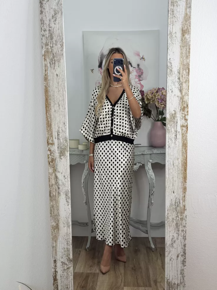 Conjunto Mena lunares negro