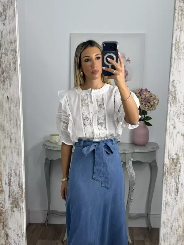 Camisa Valentina manga corta