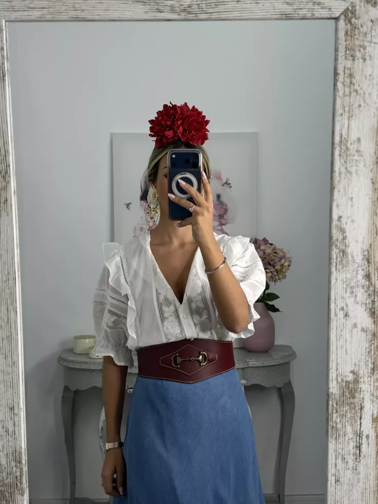 Camisa Valentina manga corta