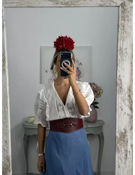 Camisa Valentina manga corta