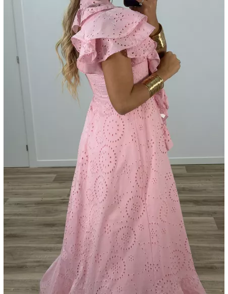 Bata perforada rosa bebe