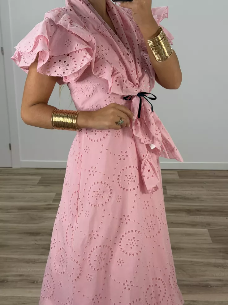 Bata perforada rosa bebe