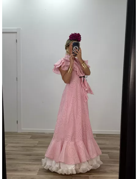 Bata perforada rosa bebe